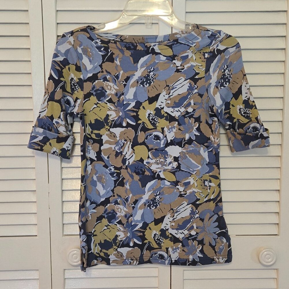 Ralph Lauren Floral Boatneck T-Shirt - Size Petite Small